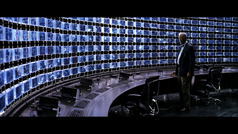 Man in Control Room — Blue, Dramatic