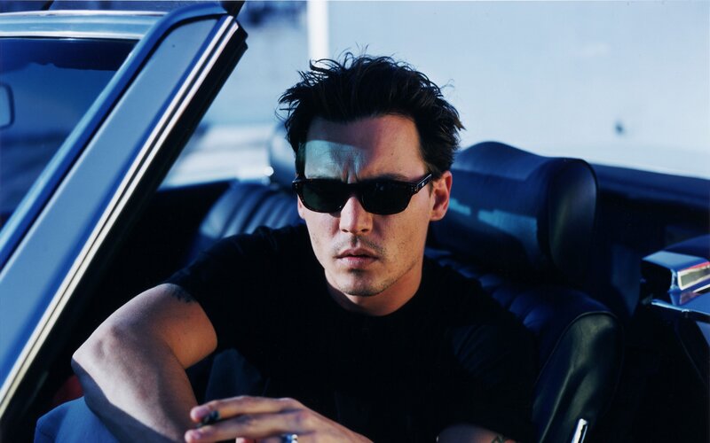 Man in Convertible Car — Black, Cool