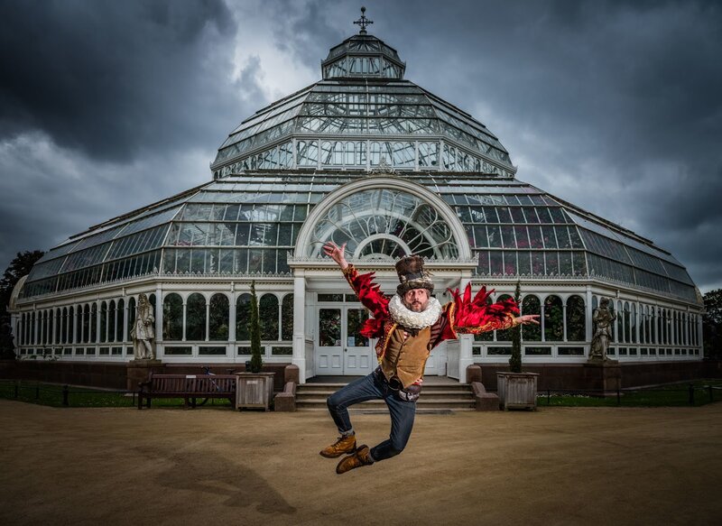 Man in Costume Jumping
