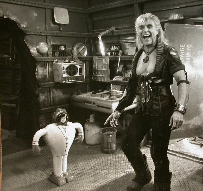 Man in Costume with Robot