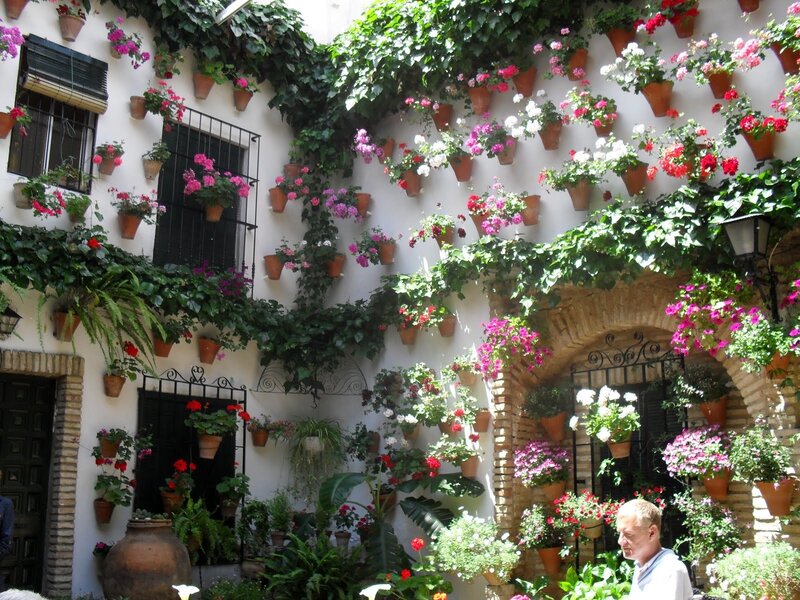 Man in Courtyard — White