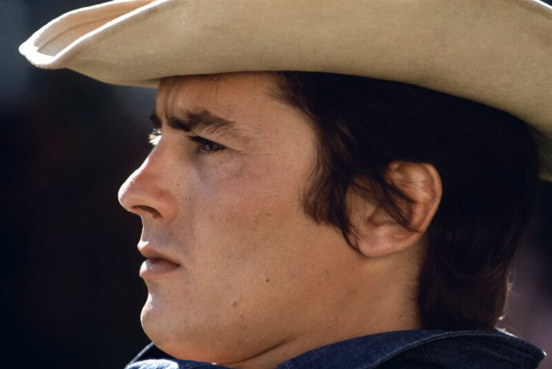 Man in Cowboy Hat — Beige, Serious