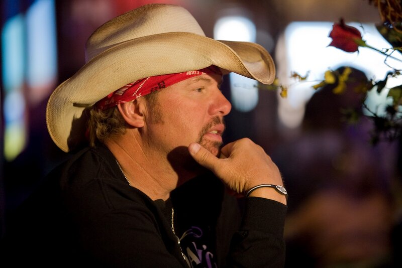 Man in Cowboy Hat — Black, Contemplative, Night
