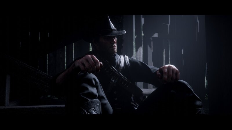 Man in Cowboy Hat — Black, Dark
