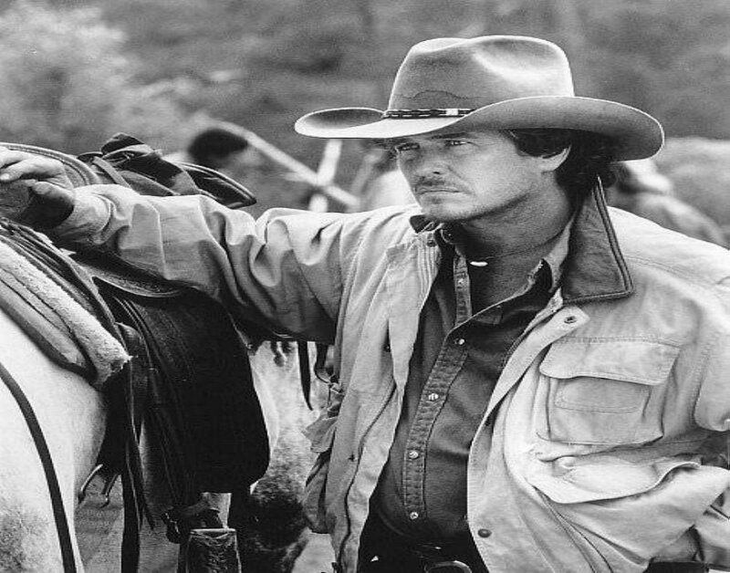 Man in Cowboy Hat — Black, Serious, Photograph, Horse