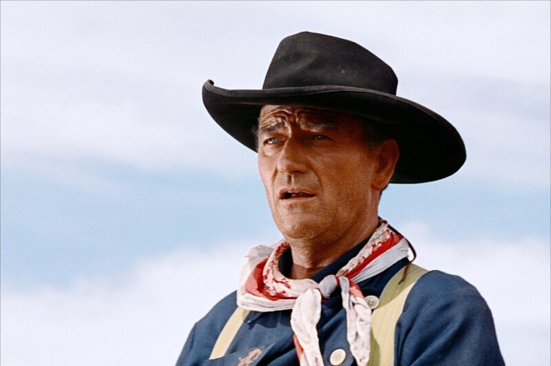 Man in Cowboy Hat — Blue, Dramatic, Afternoon, Photograph, Bandana