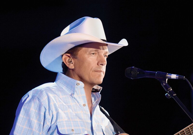 Man in Cowboy Hat — Blue, Focused