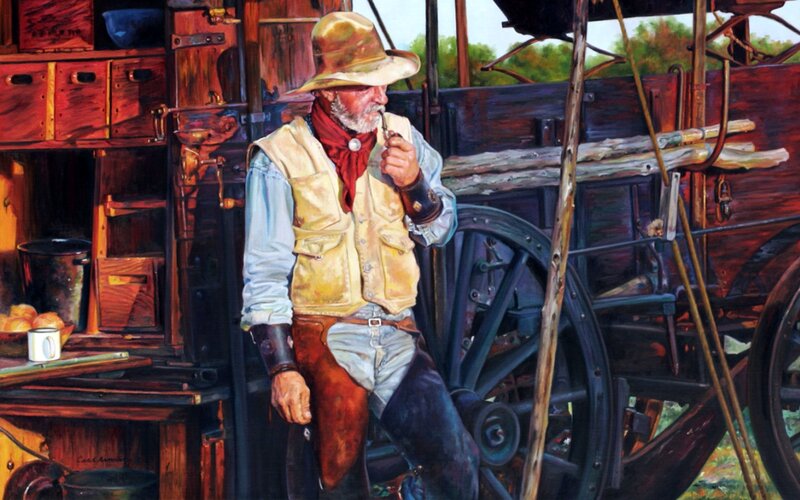 Man in Cowboy Hat — Brown, Calm