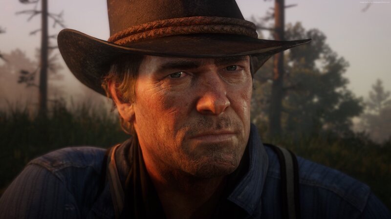 Man in Cowboy Hat — Brown, Serious, Sunset
