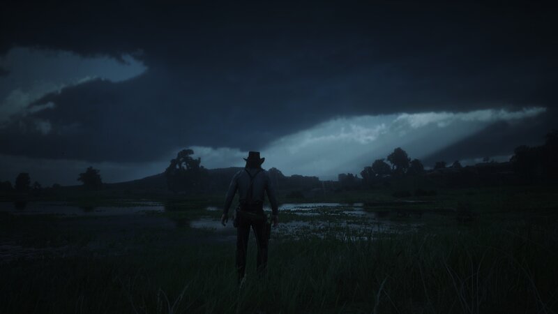 Man in Cowboy Hat — Dark Blue