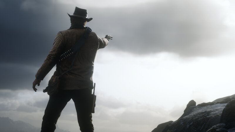 Man in Cowboy Hat — Gray, Dramatic, 3d Render
