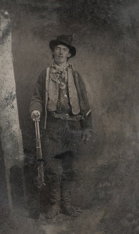 Man in Cowboy Hat — Gray, Dramatic, Photograph