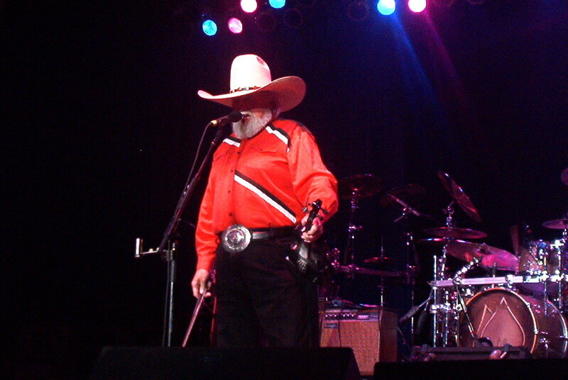 Man in Cowboy Hat — Red, Dramatic