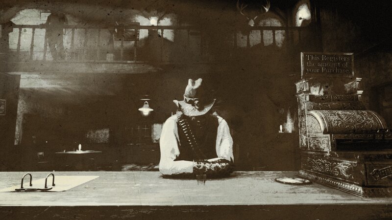 Man in Cowboy Hat — Sepia