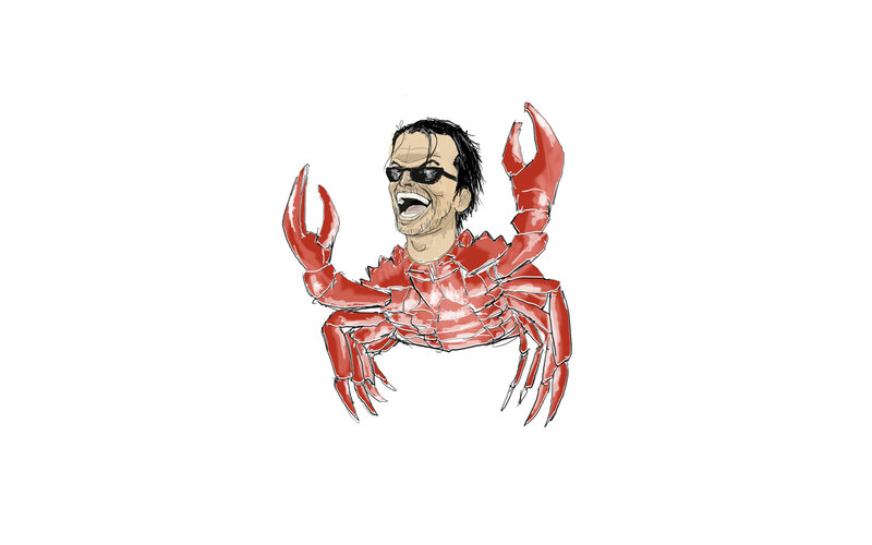 man in crab costume