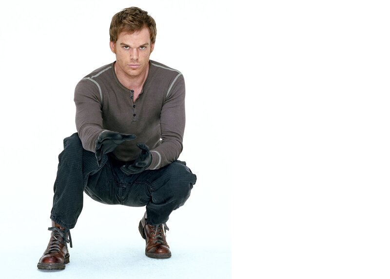 man in crouched pose