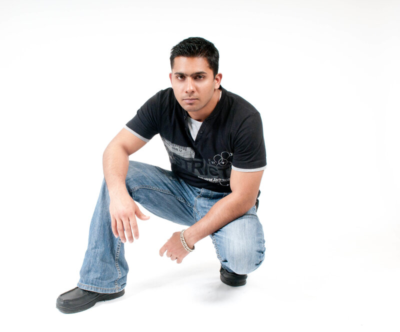 Man in Crouching Pose