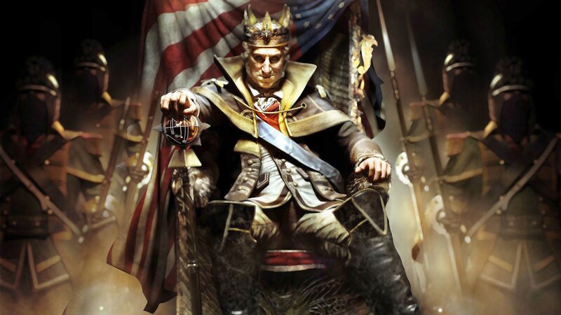 Man in Crown Sitting on Throne