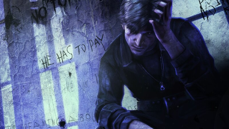 man in dark alley with graffiti