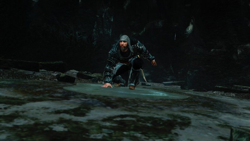 Man in Dark Armor — Black, Dark, Tense