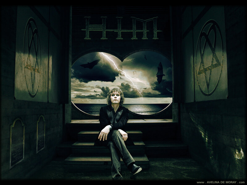 Man in dark chamber with storm view