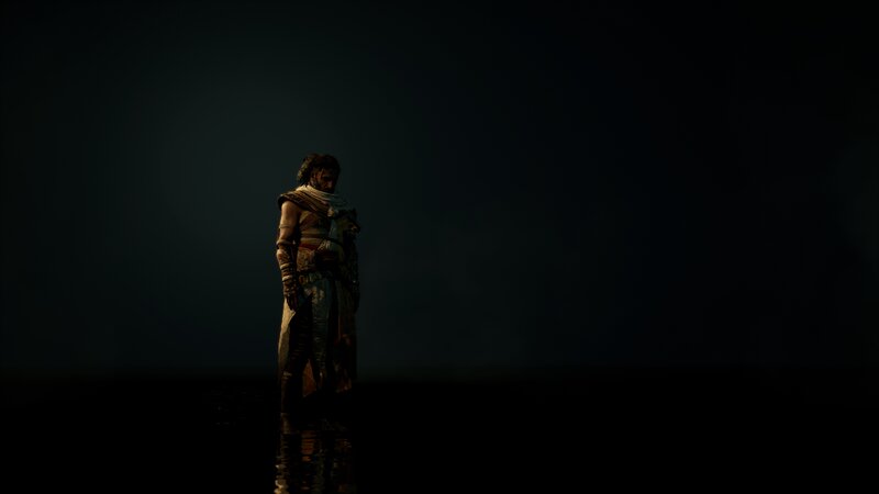 Man in Dark Clothing — Black, Dramatic, Night, 3d Render