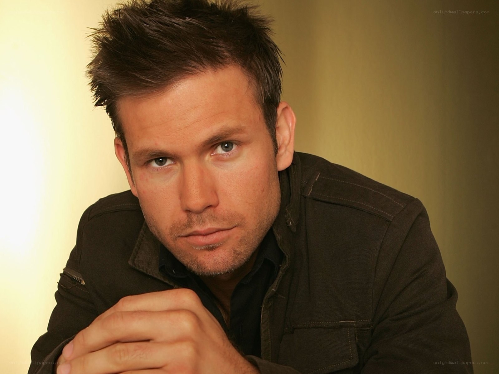 man in dark jacket