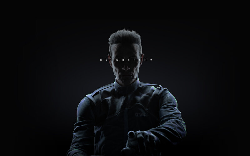 Man in Dark Jacket — Black, Dramatic, Night, 3d Render