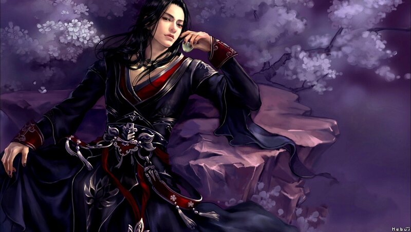 Man in Dark Robe