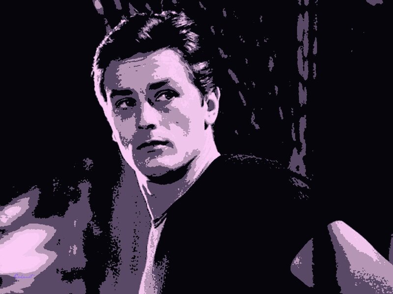 Man in Dark Shirt — Black, Dramatic, Digital Art