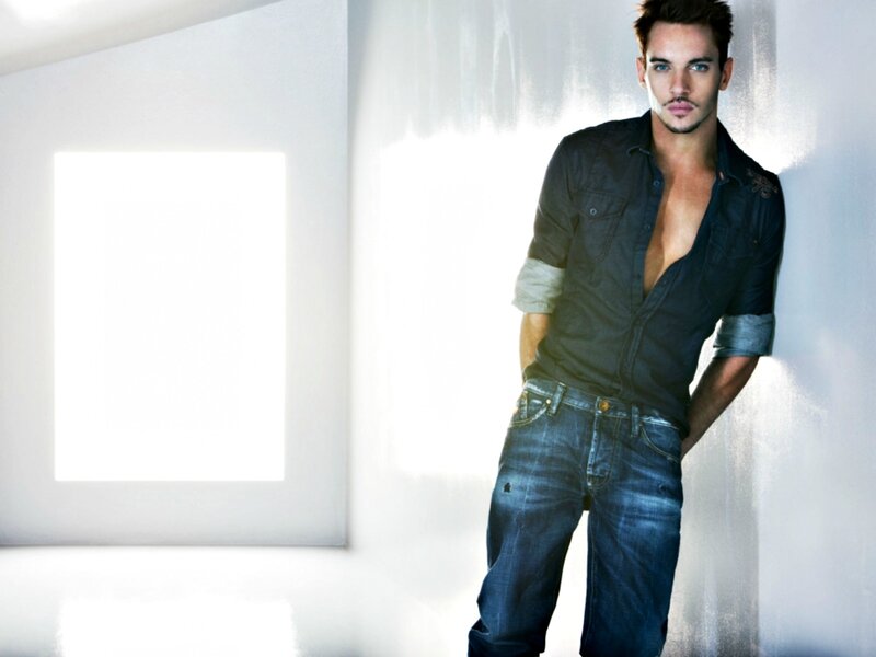 Man in Dark Shirt — Blue, Dramatic, Photograph