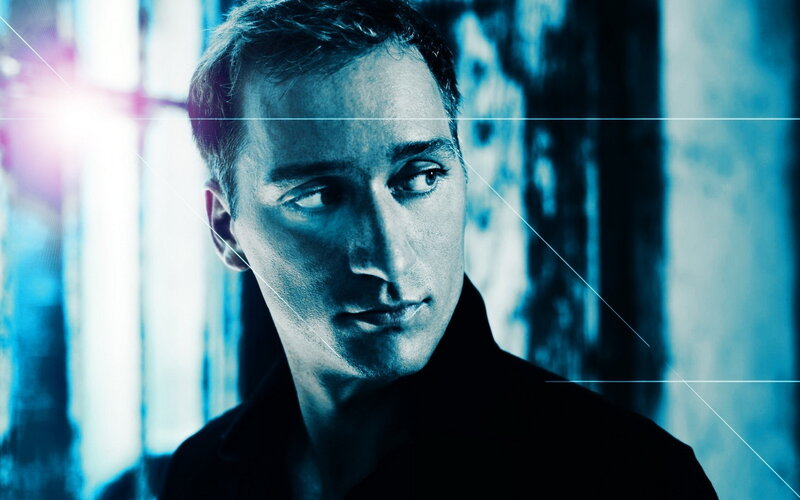 Man in Dark Shirt — Blue, Dramatic