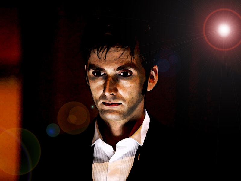Man in Dark Suit — Black, Dramatic, Digital Art