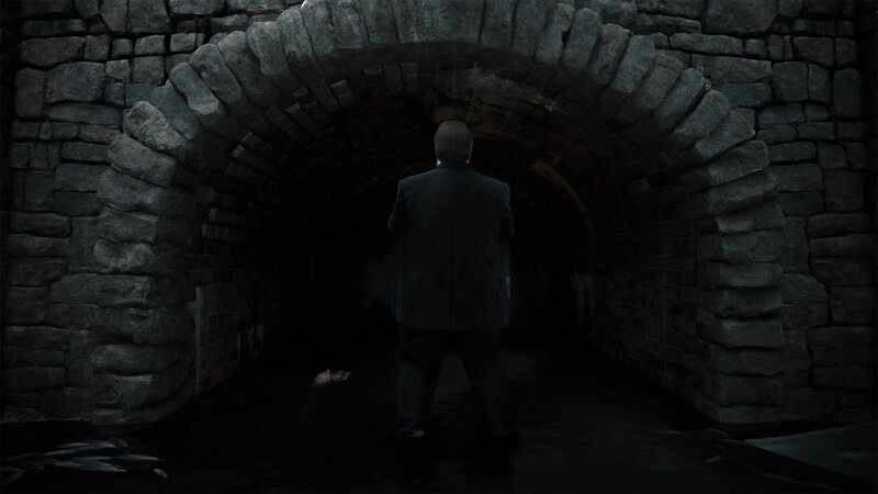 Man in Dark Suit — Black, Dramatic, Night, 3d Render