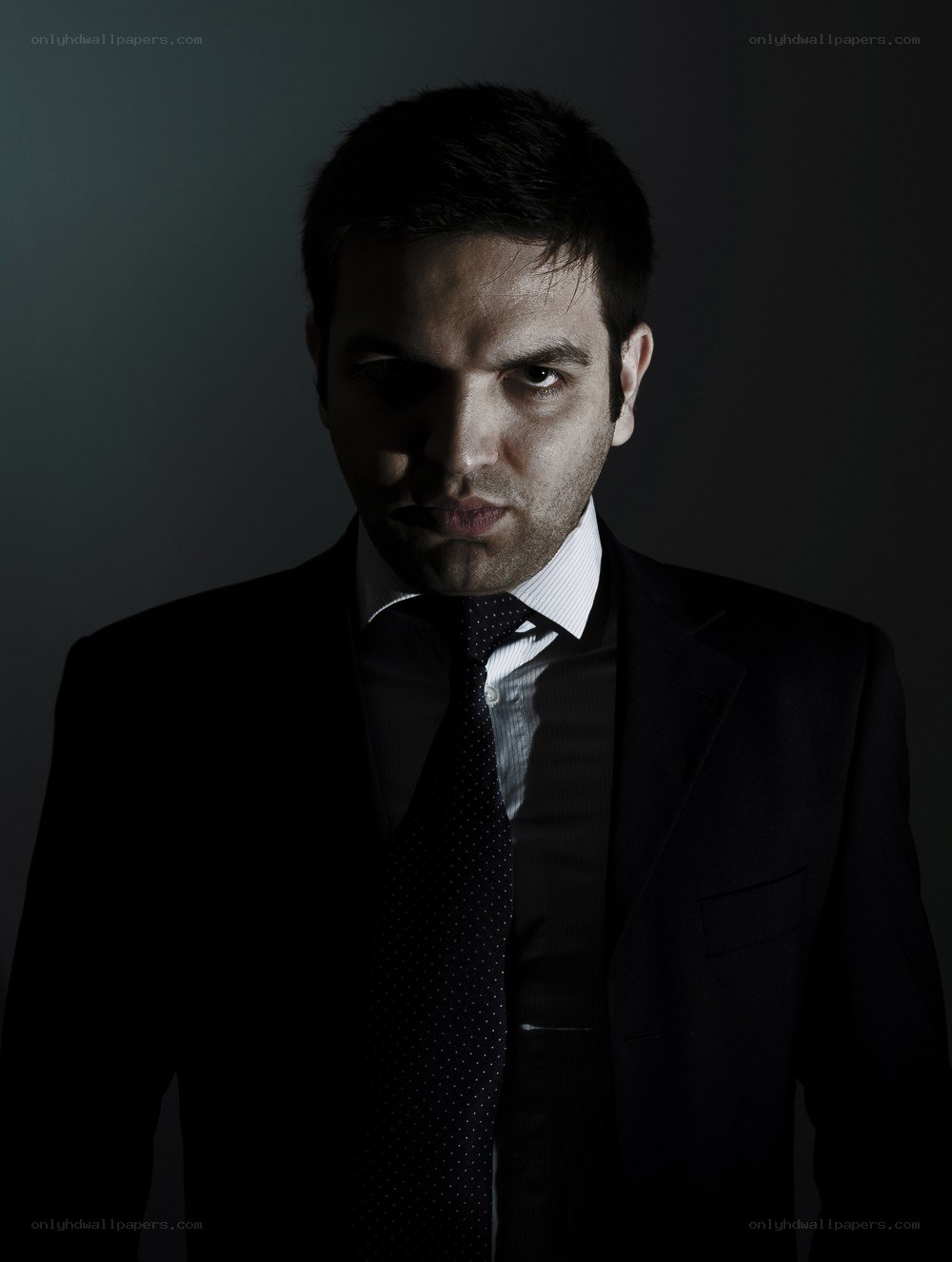man in dark suit portrait