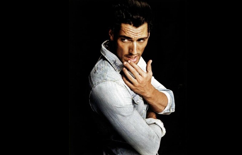 Man in Denim Jacket — Black, Dramatic, Photograph