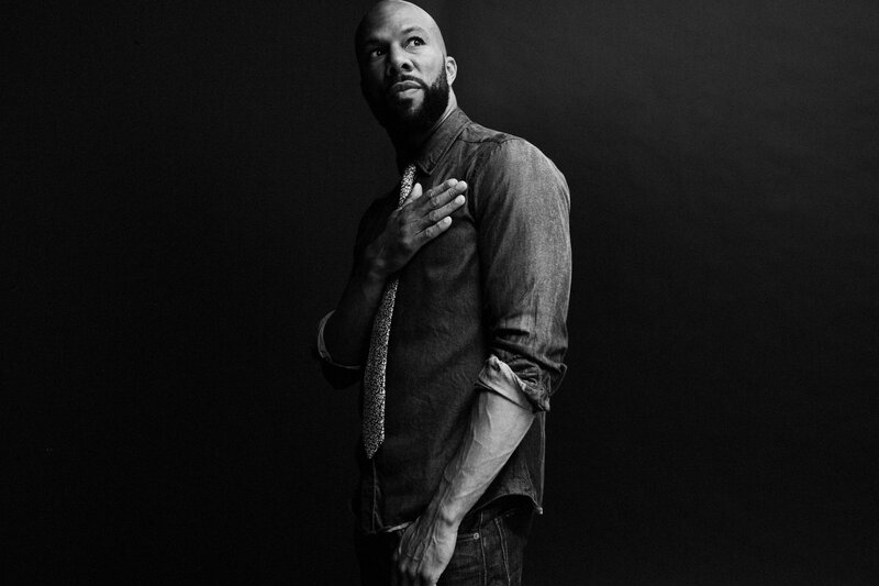 Man in Denim Shirt — Black, Dramatic