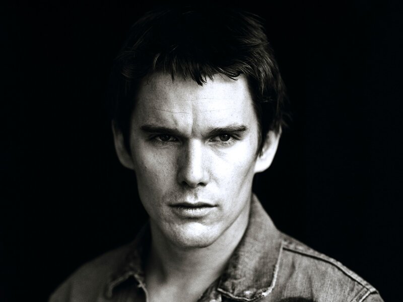 Man in Denim Shirt — Black