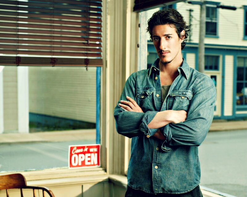 Man in Denim Shirt — Blue, Calm