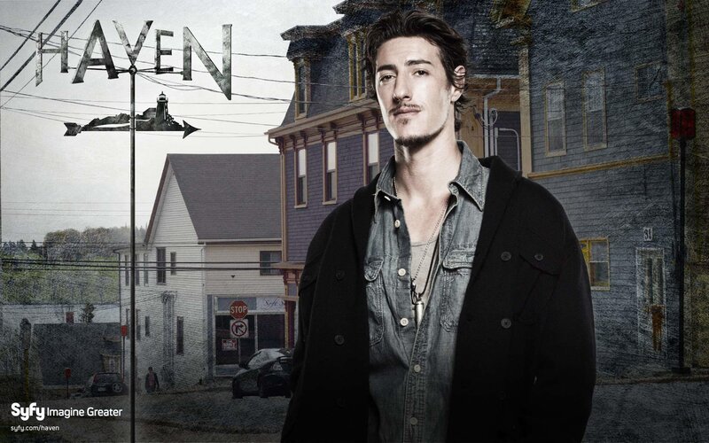 Man in Denim Shirt — Gray