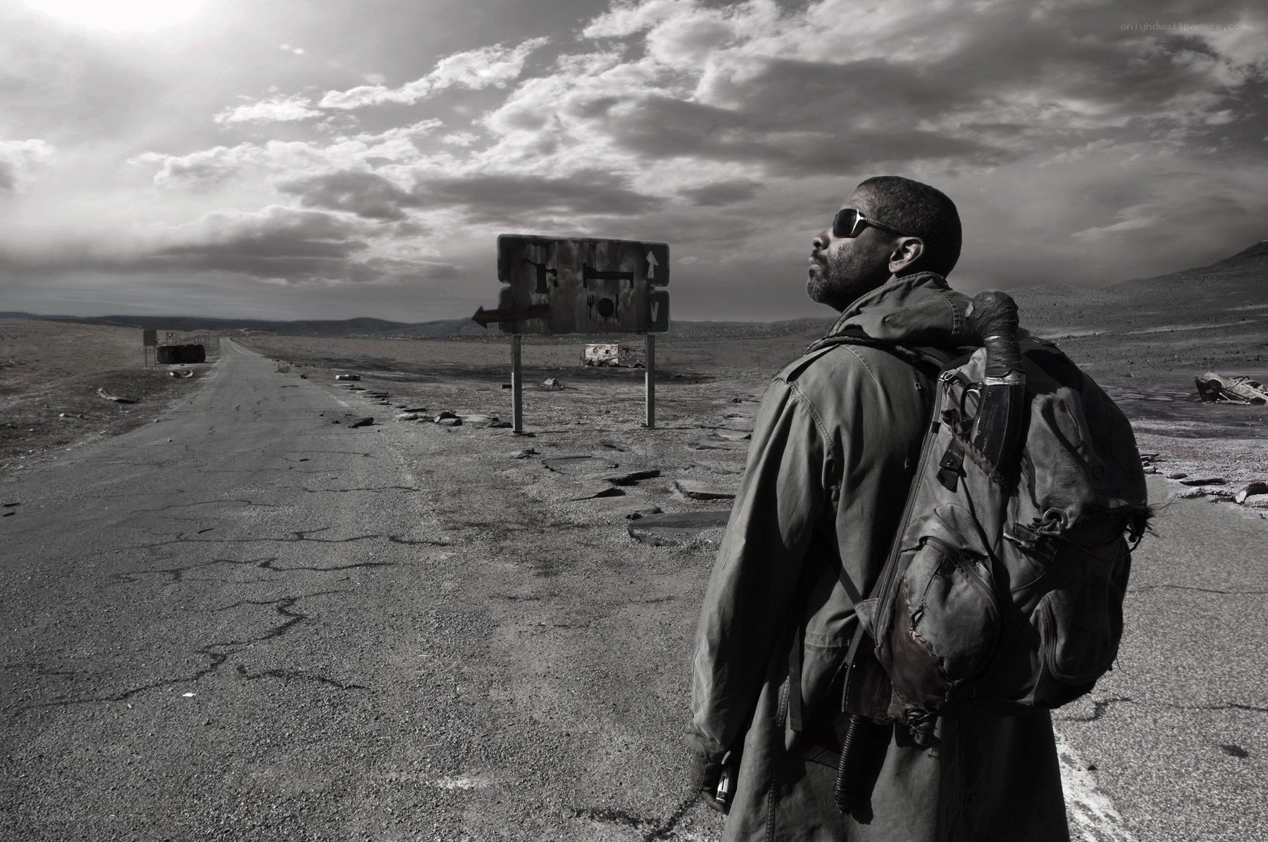 man in desert landscape