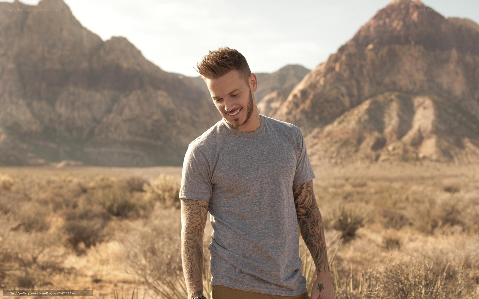 man in desert landscape
