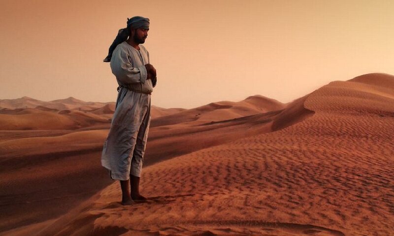 Man in Desert — Orange