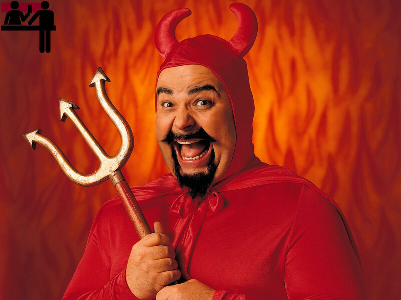 man in devil costume