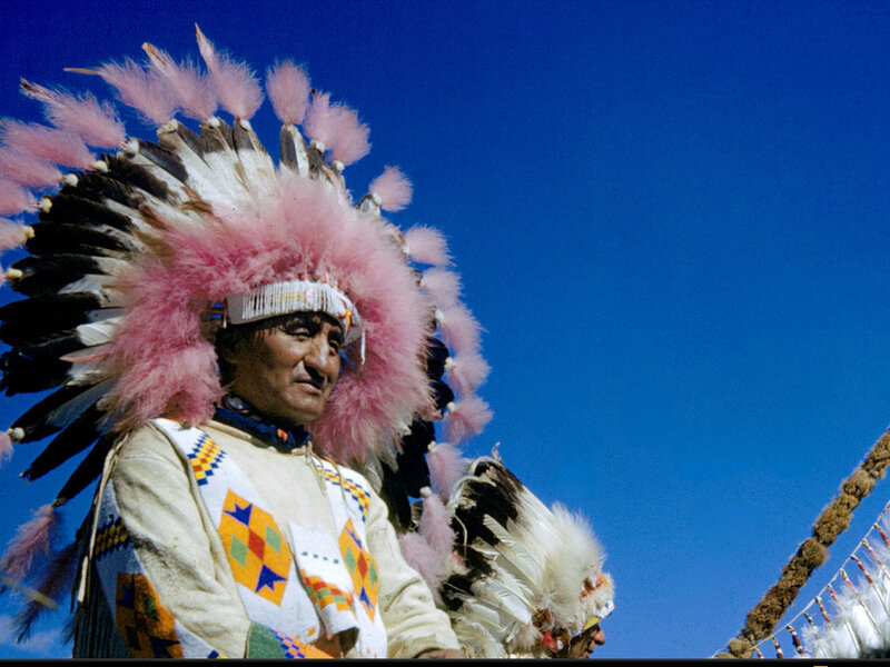 Man in Feathered Headdress