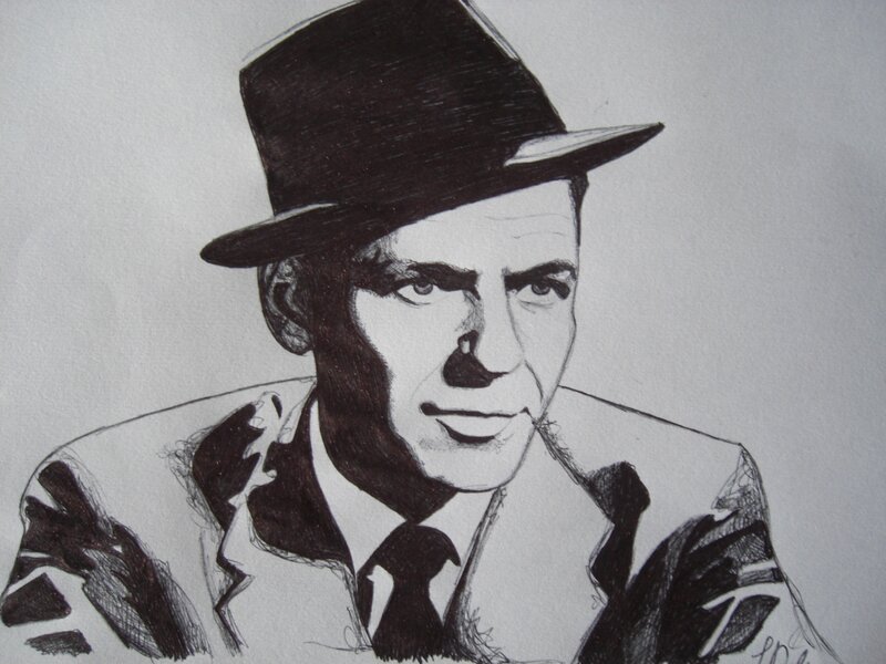 Man in Fedora Hat — Black, Dramatic, Illustration, Coat