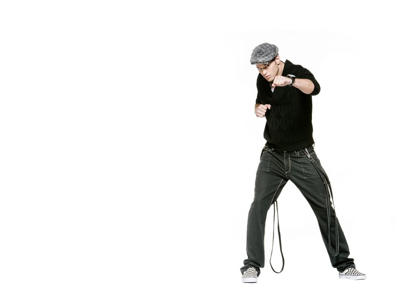 Man in fighting stance