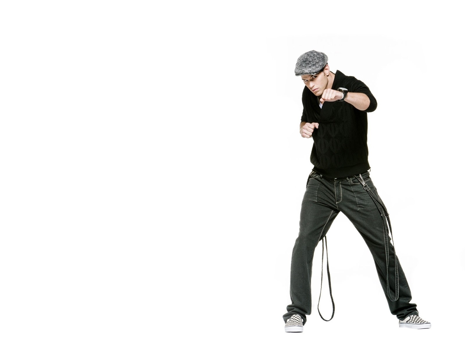 Man in fighting stance