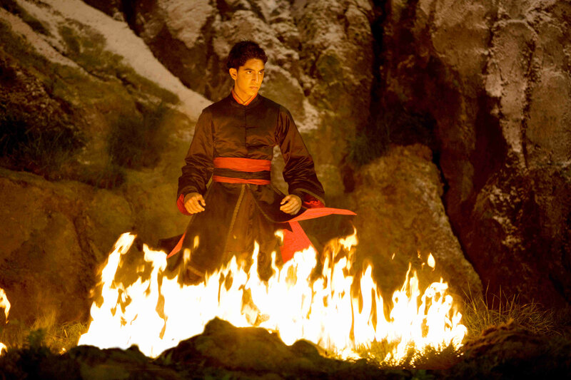 man in fire circle