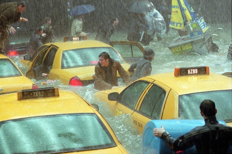Man in Flooded Street